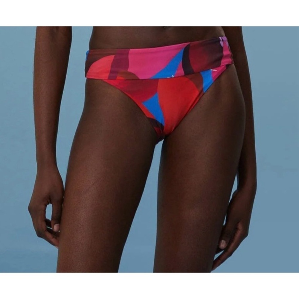 NEW ANTHROPOLOGIE FARM RIO Watercolor Floral Full Cut Bikini Bottoms